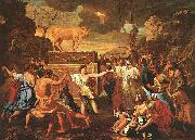 Nicolas Poussin The Adoration of the Golden Calf painting